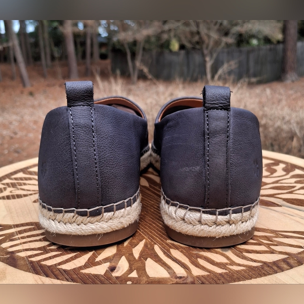 Lucky Brand Grey Nubuck Loretto Espadrille Loafers Size 9.5 - Picture 4 of 9